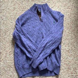 Purple Polo Ralph Lauren quarter zip sweater